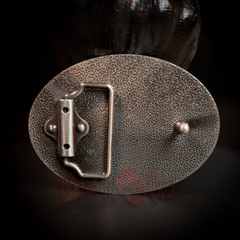 AC DC Oval Belt Buckle Back