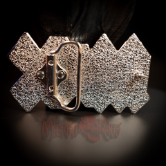 AC DC Oval Red Buckle Back