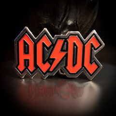 AC DC Oval Red Buckle Front 2