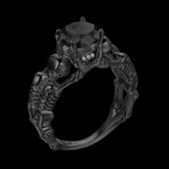 Ada Skeleton Ring Black | Morbid Rags