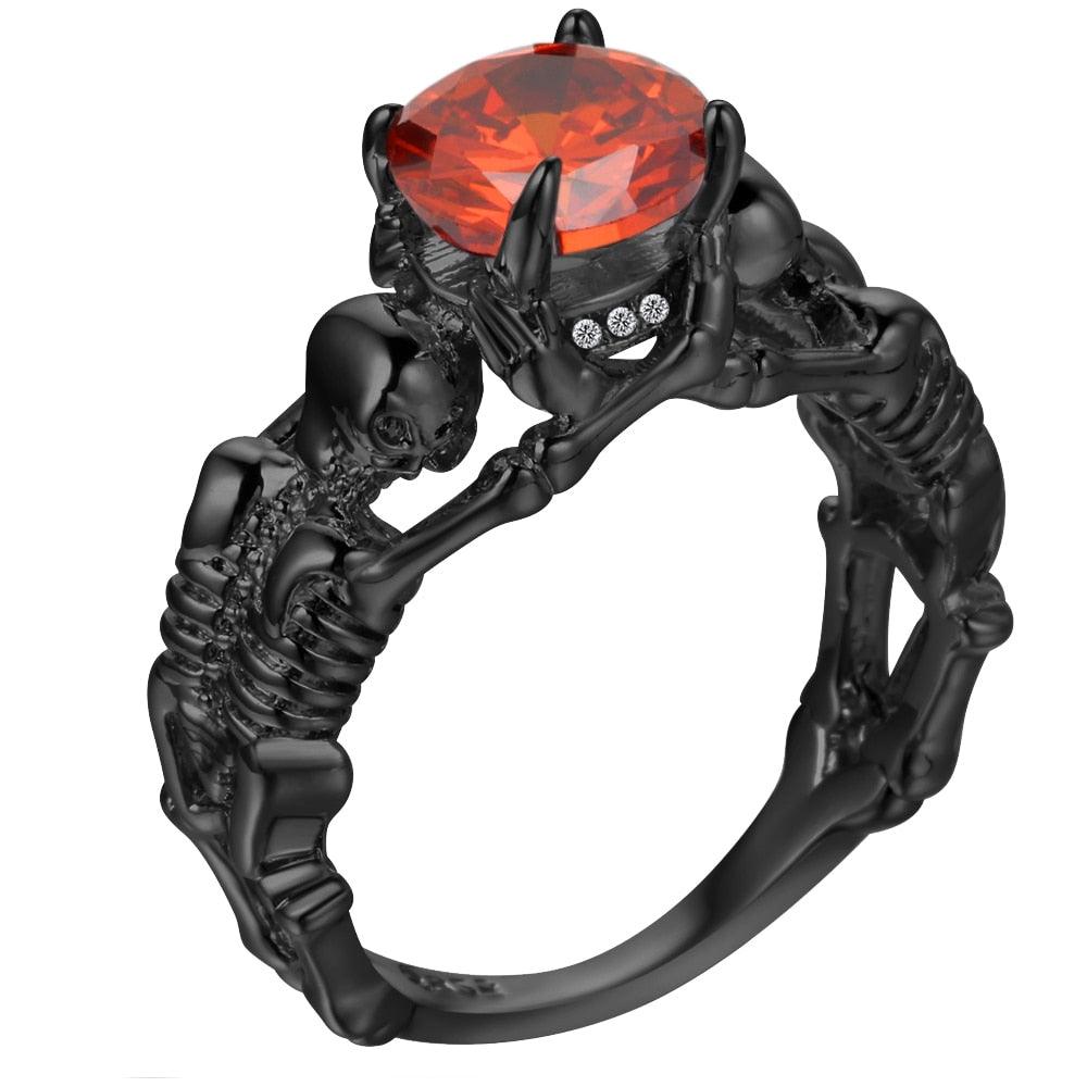 Ada Skeleton Ring Red