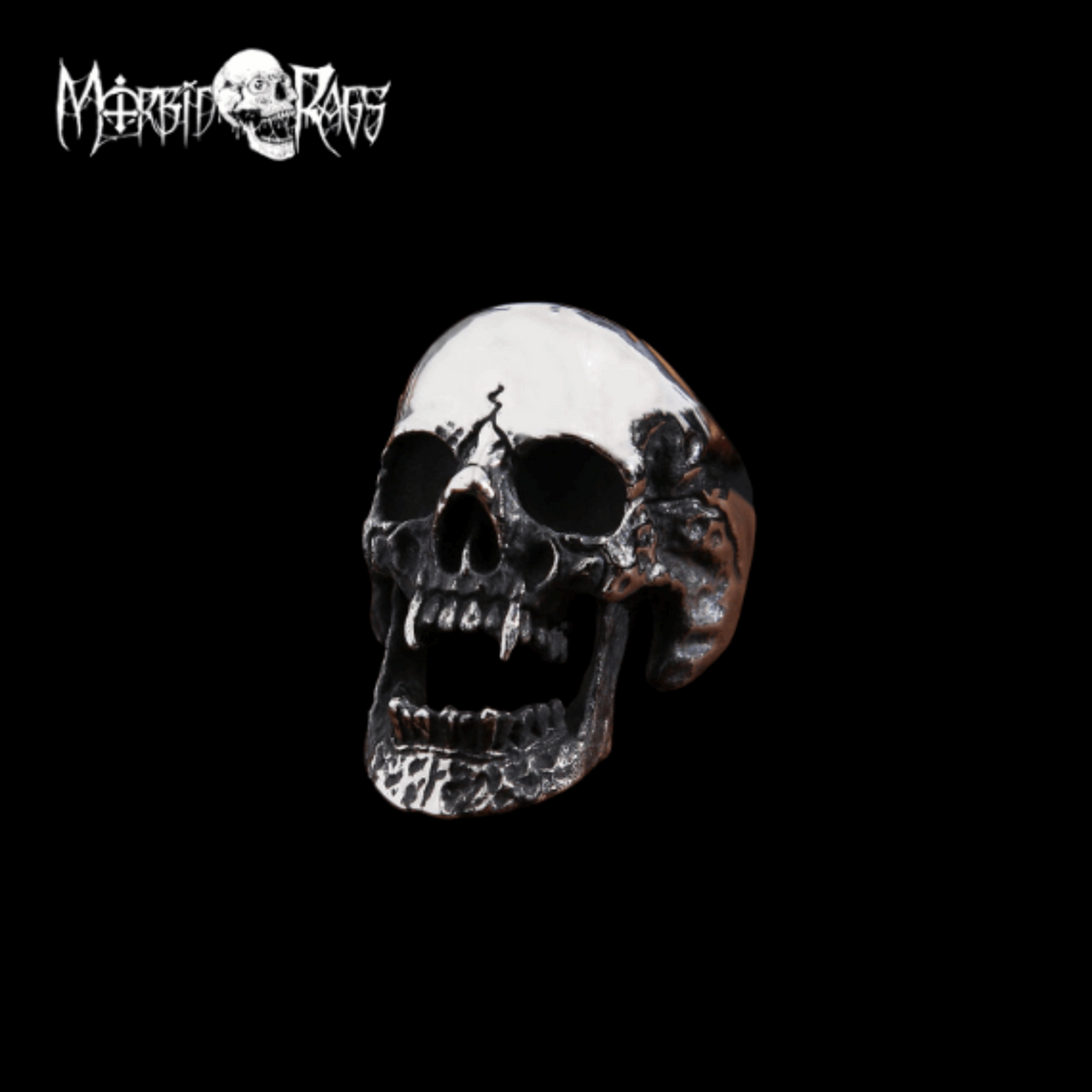 Cadmus Vampire Skull Ring | Morbid Rags