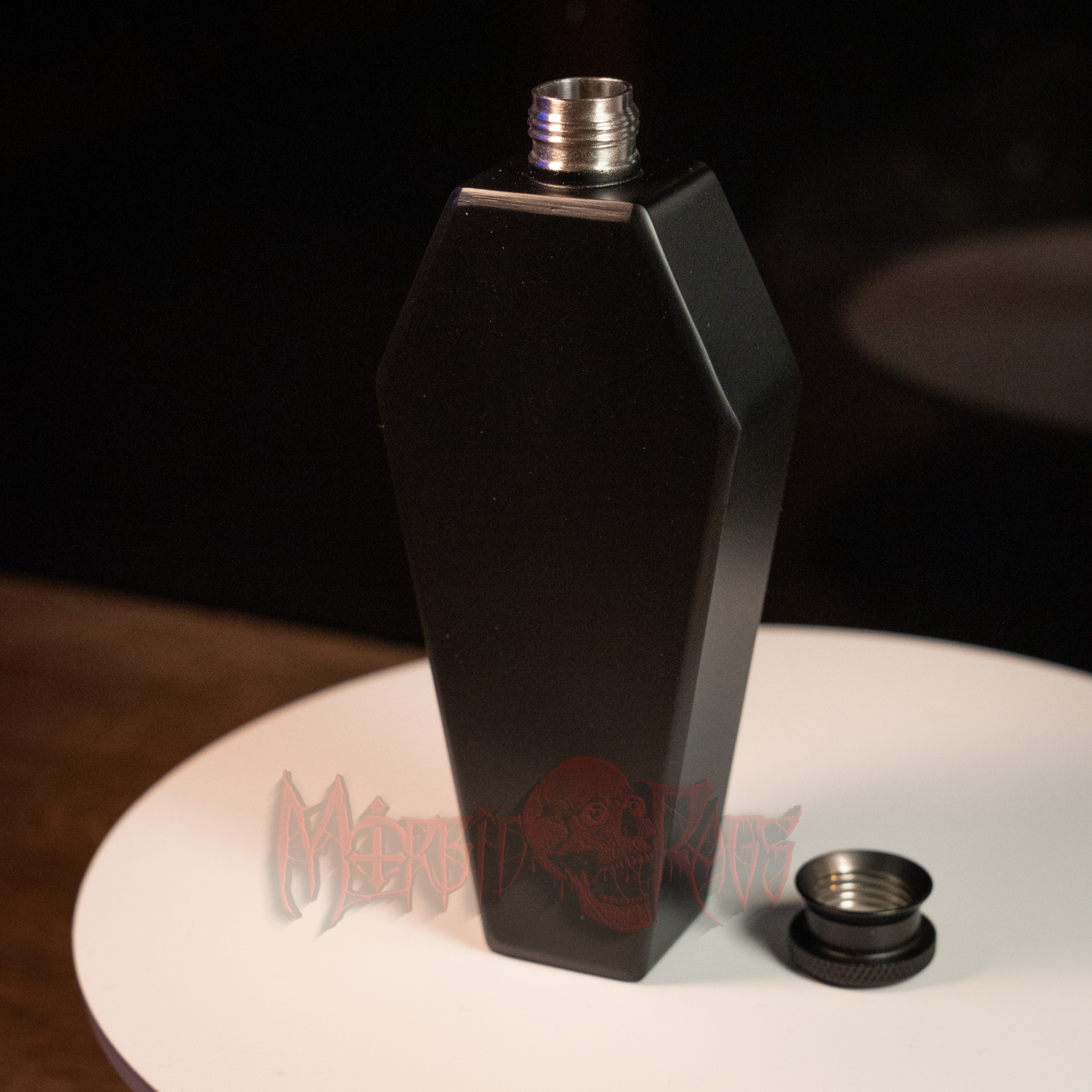 Coffin Flask Black Body and Lid