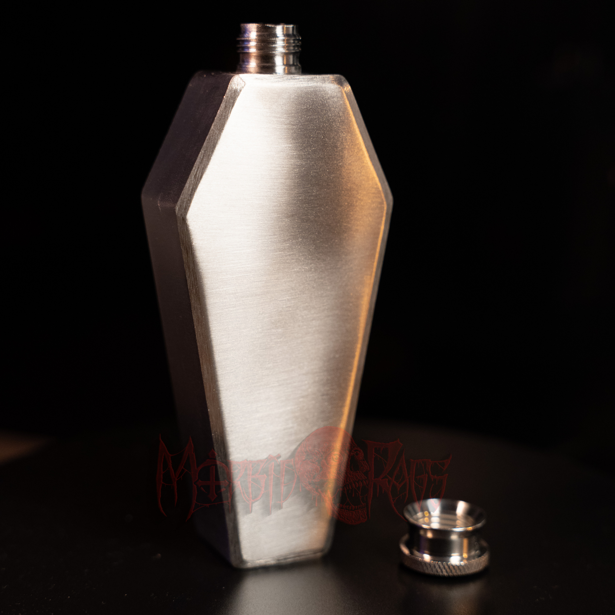 Coffin Flask Silver Body and Lid