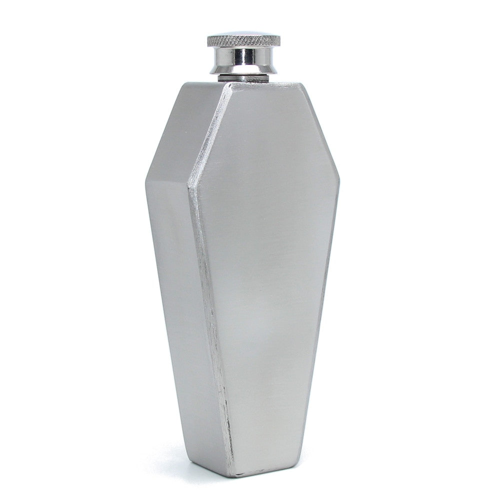 Coffin Flask Silver Side