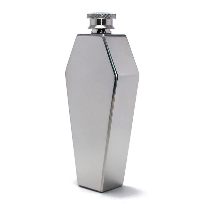 Coffin Flask Silver Side