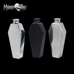Coffin Flask Silver and Black