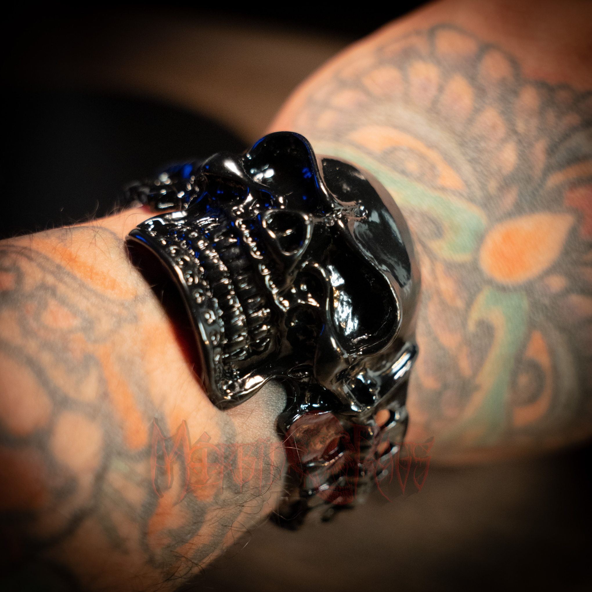Cranium Skull Bracelet Worn on Wrist Front
