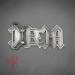 AC/DC Metal Lightning Bolt Buckle