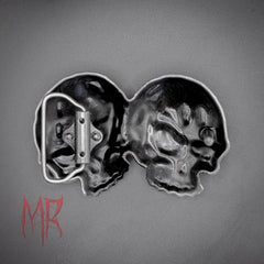 Double Skull Belt Buckle