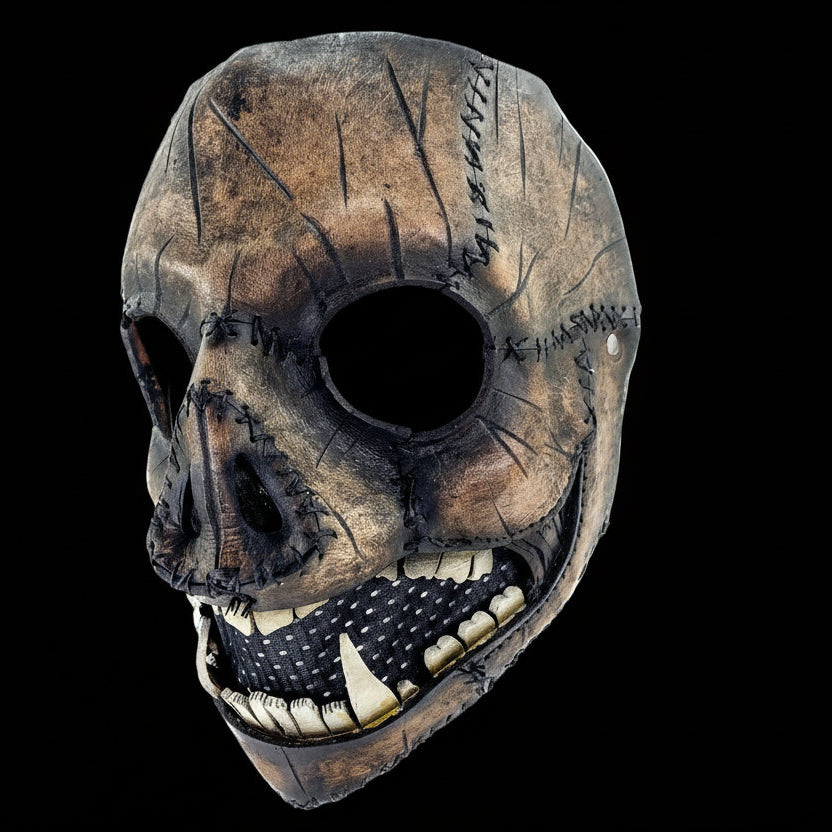 Evil Swine - Genuine Leather Mask - Charred Remains Horror Pig  
