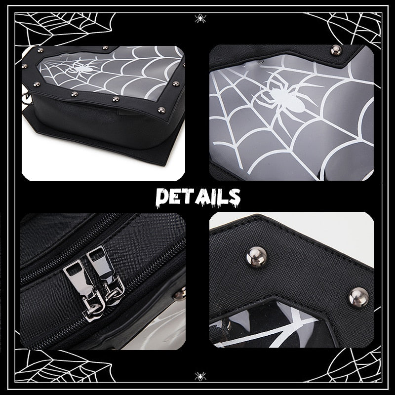 Heart Spiderweb Backpack Details