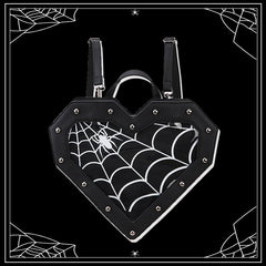 Heart Spiderweb Backpack Front with Insert