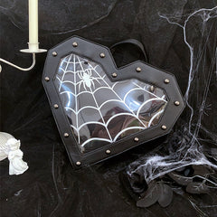Heart Spiderweb Backpack Front with Insert
