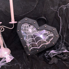 Heart Spiderweb Backpack Front with Insert