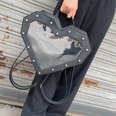Heart Spiderweb Backpack Front without Insert