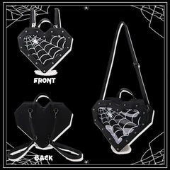 Heart Spiderweb Backpack All Sides