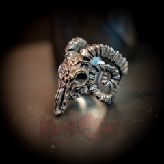 Inigo Goat Skull Ring Macro