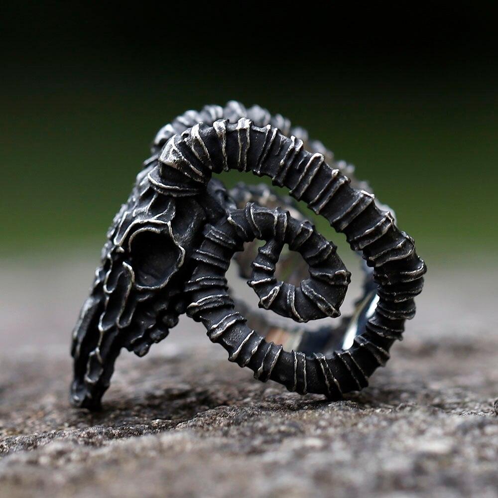 Inigo Goat Skull Ring | Morbid Rags