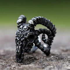 Inigo Goat Skull Ring | Morbid Rags