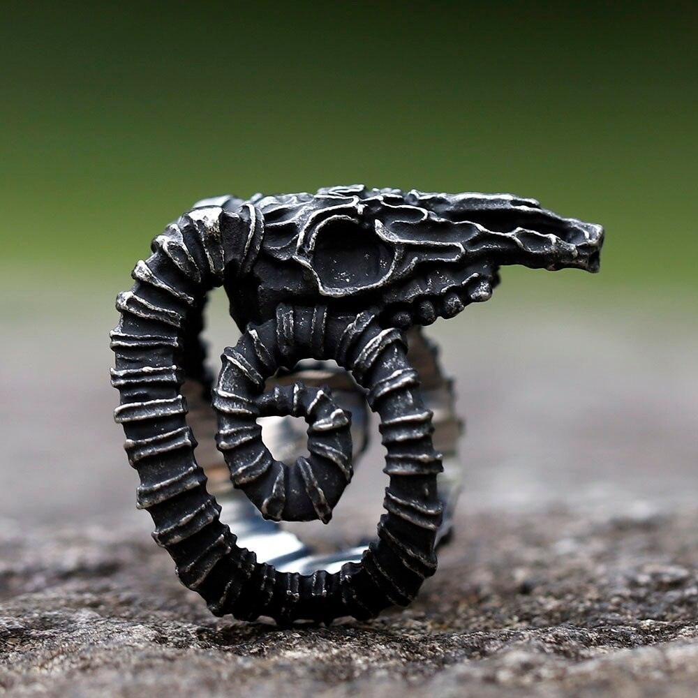 Inigo Goat Skull Ring | Morbid Rags