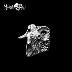 Jocelyn Goat Skull Ring | Morbid Rags