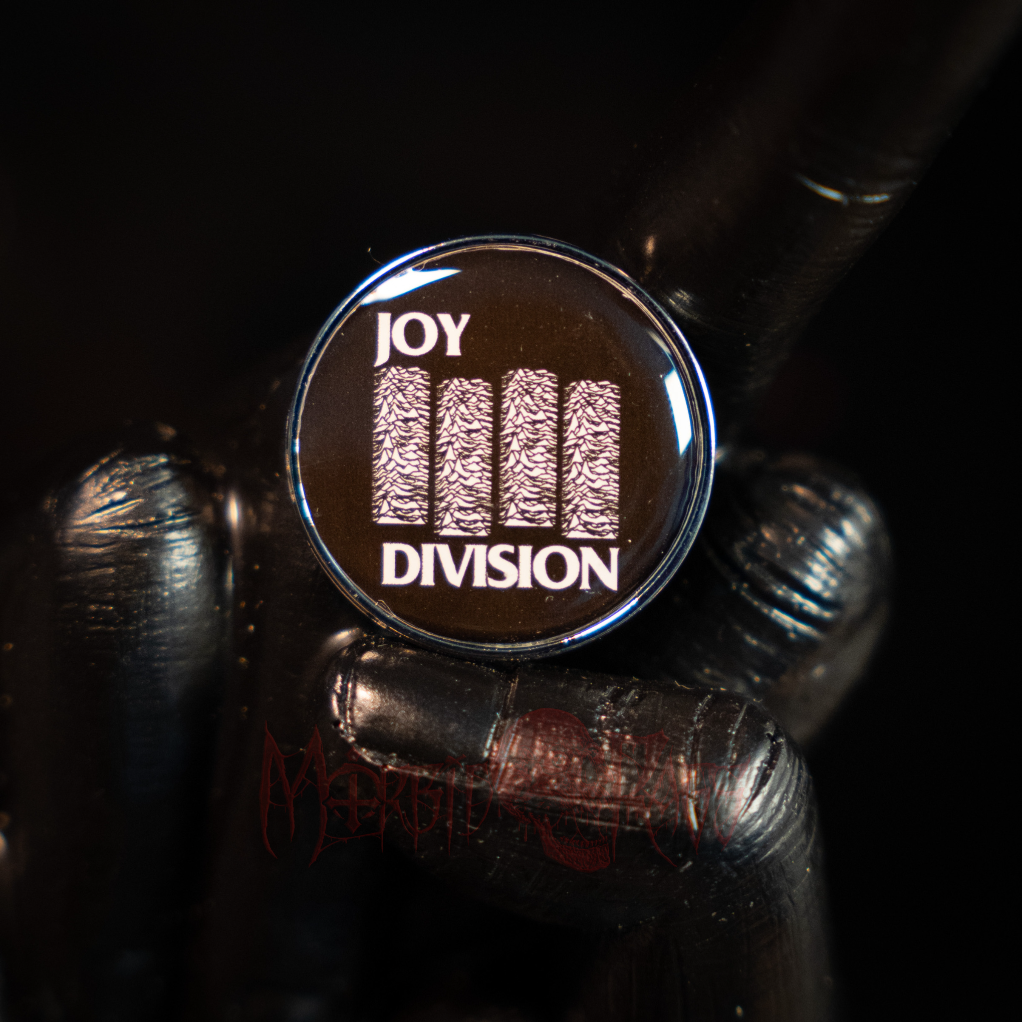 Joy Division Lines Logo Pin Front
