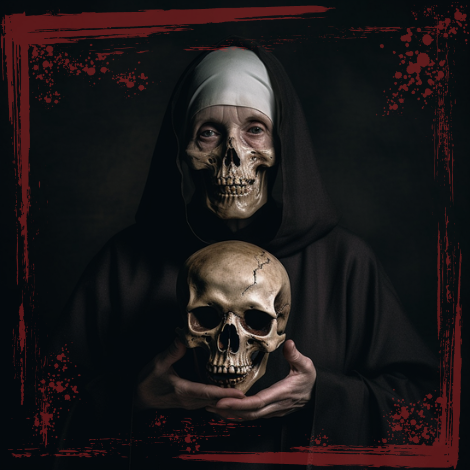 MorbidRags Nun with Skull