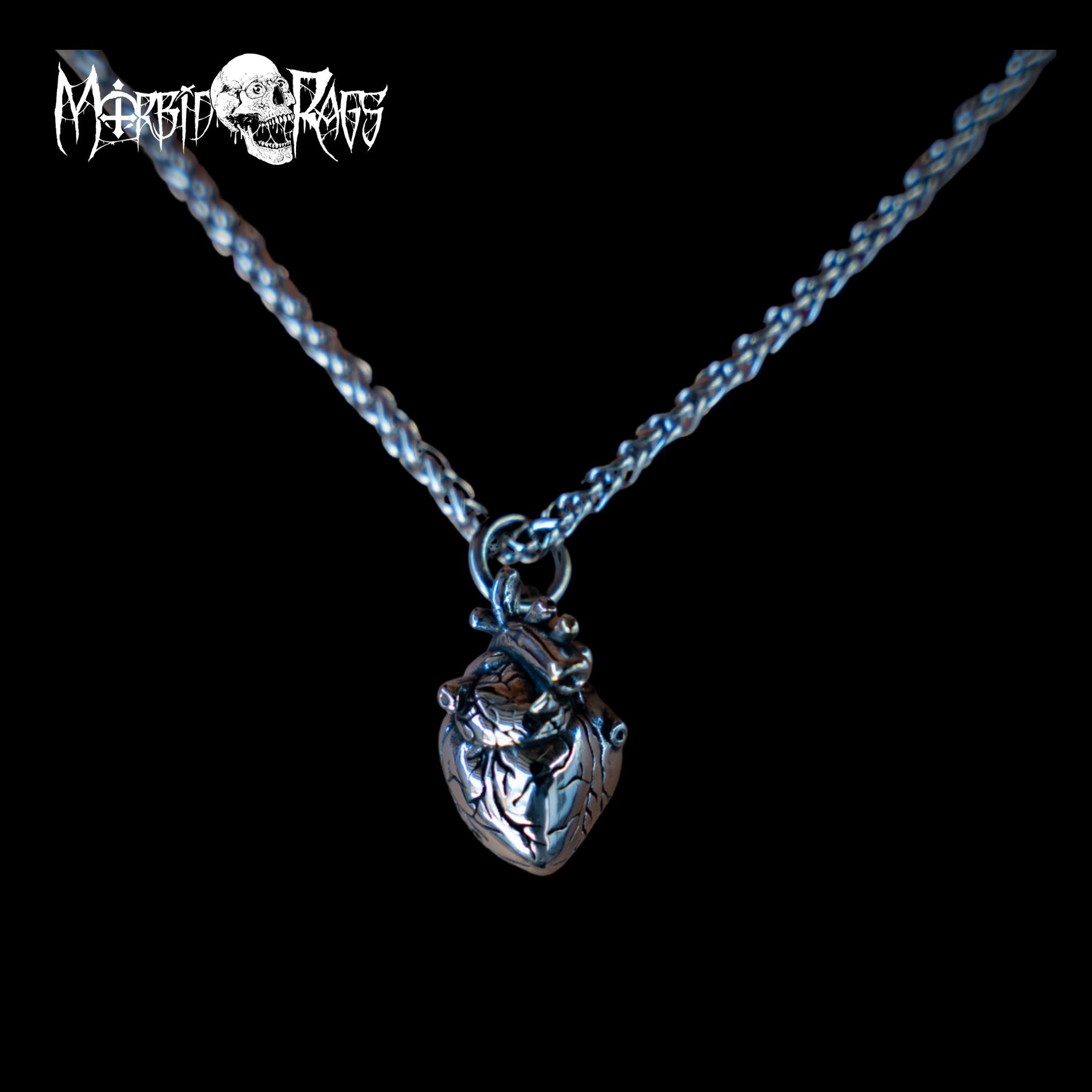 Poe Sacred Heart Necklace Front