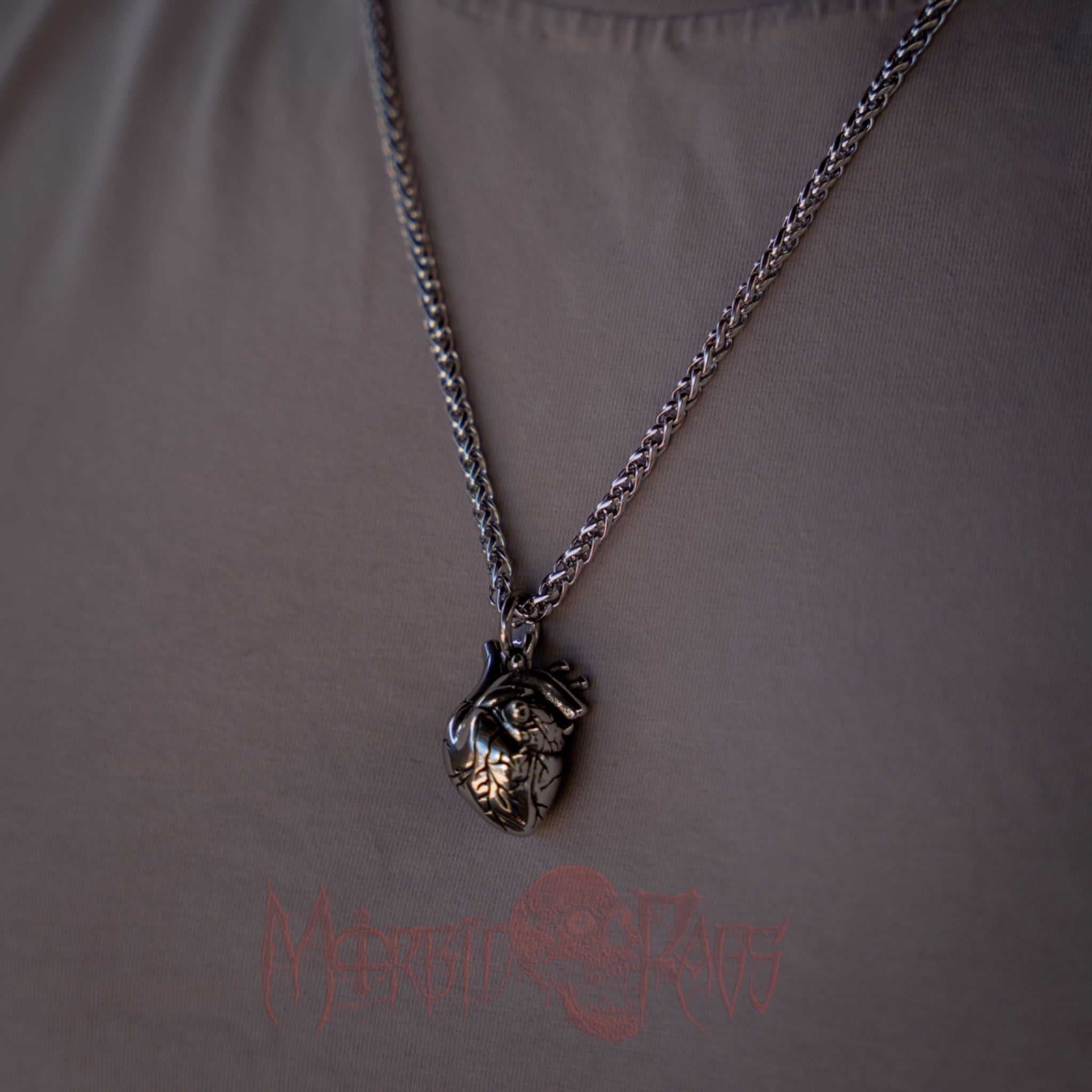 Poe Sacred Heart Necklace Front 2