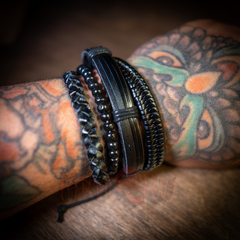 Rune Leather Bracelet Front