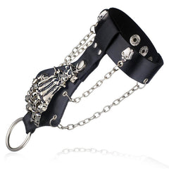 Skeleton Hand Glove Bracelet Side