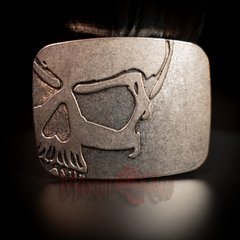 Skull Stone Belt Buckle Front 2