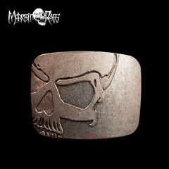 Skull Stone Belt Buckle Front