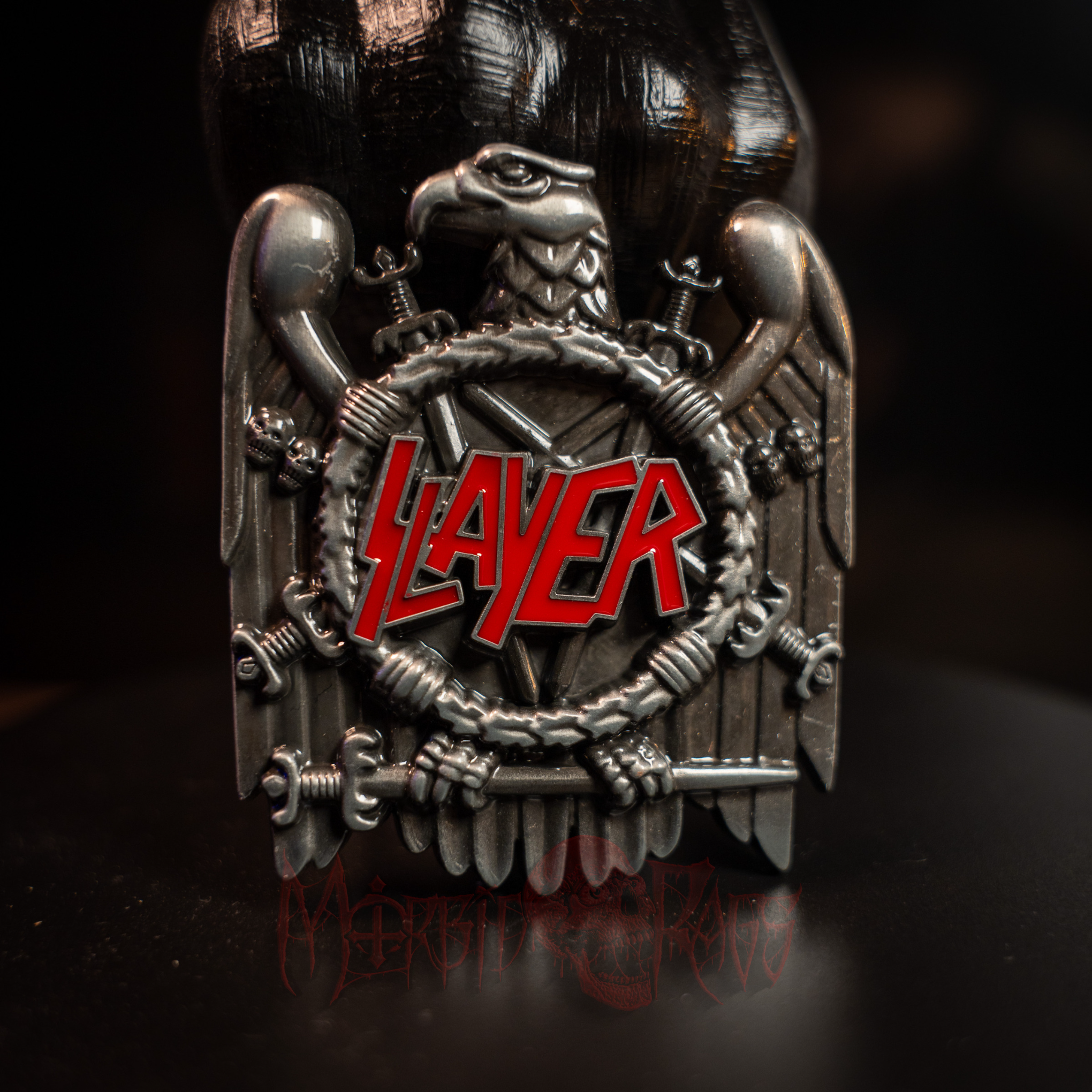 Slayer Belt Buckle Front