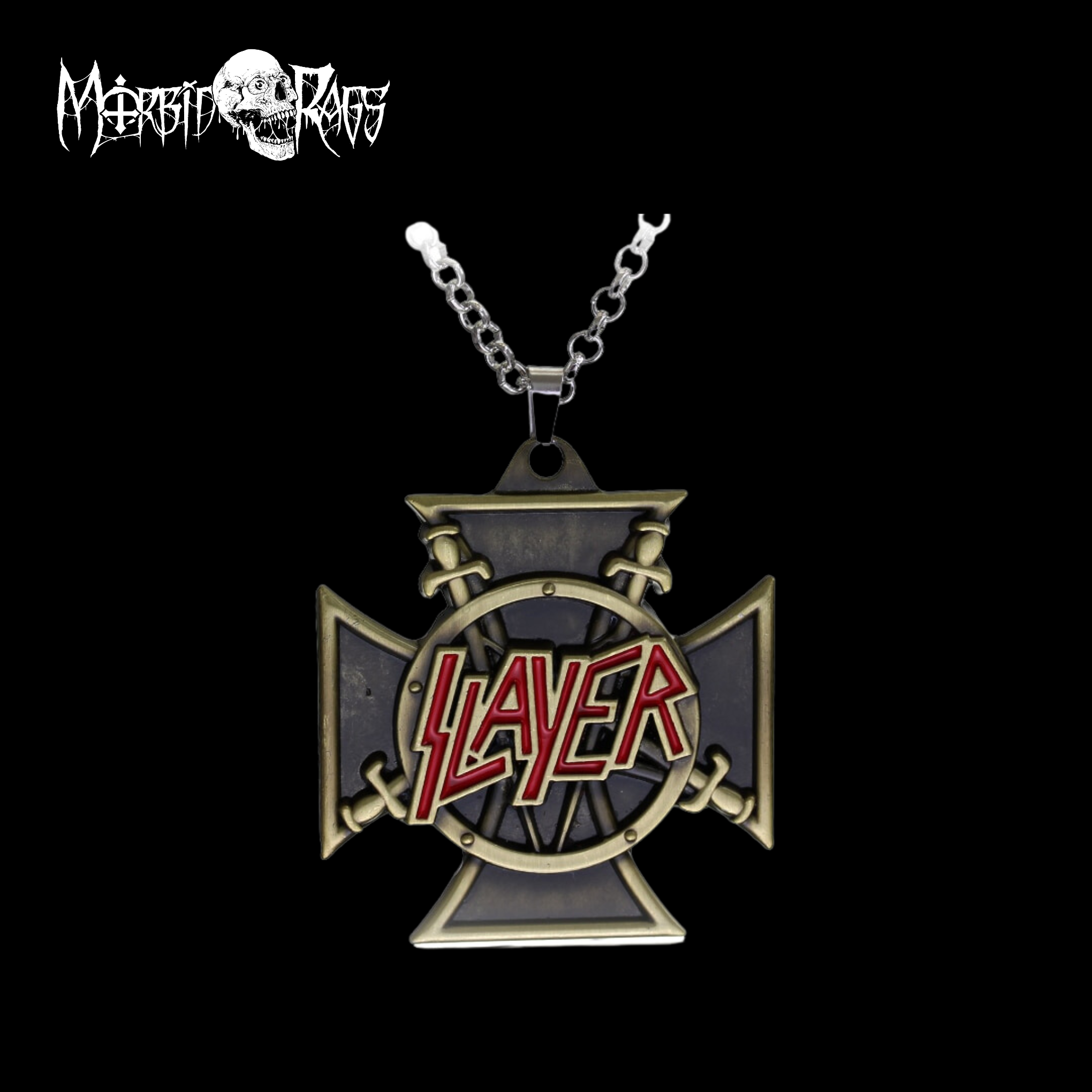 Slayer Iron Cross Necklace Bronze