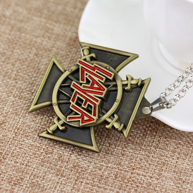 Slayer Iron Cross Necklace Bronze Side