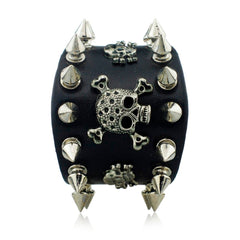 Studs and Skull Bracelet Front 2