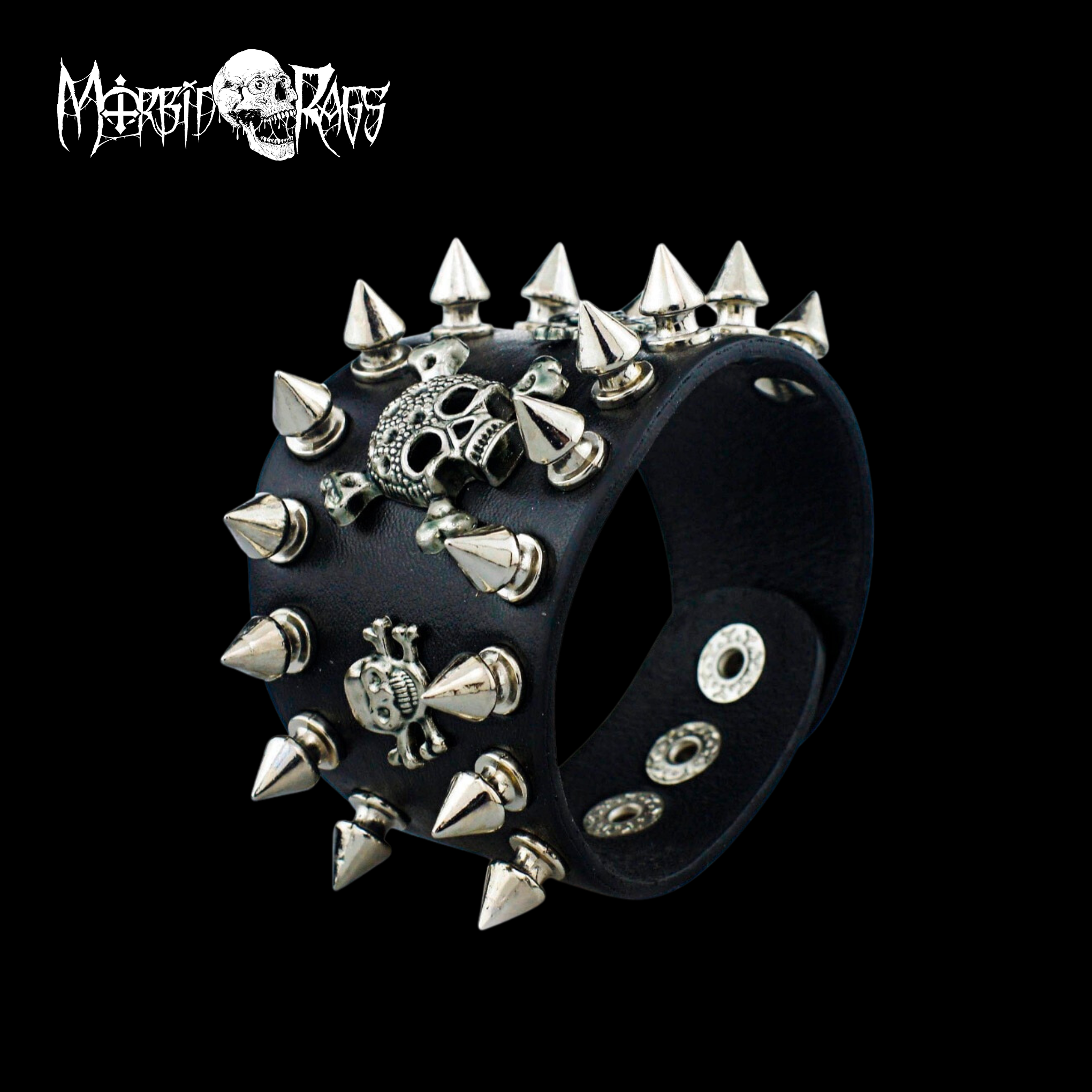 Studs and Skull Bracelet Macro