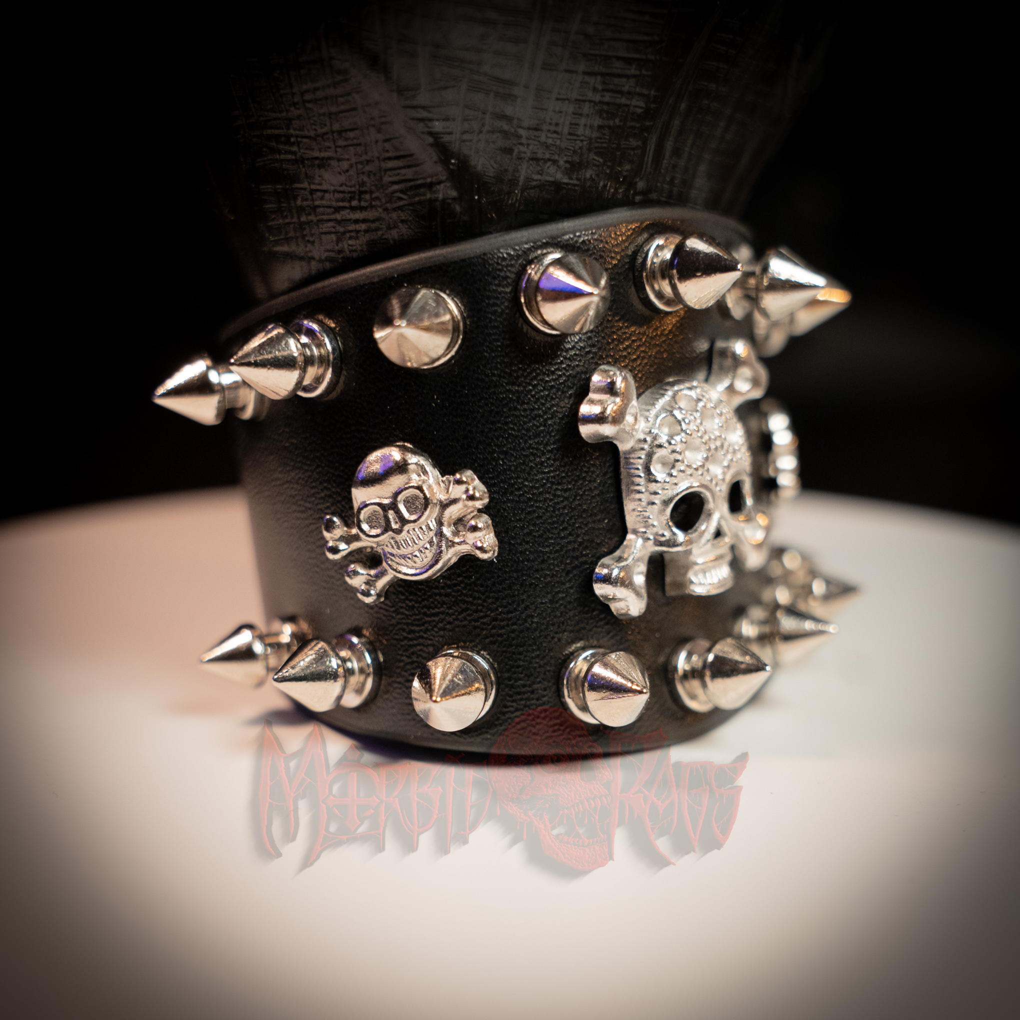 Studs and Skull Bracelet Side