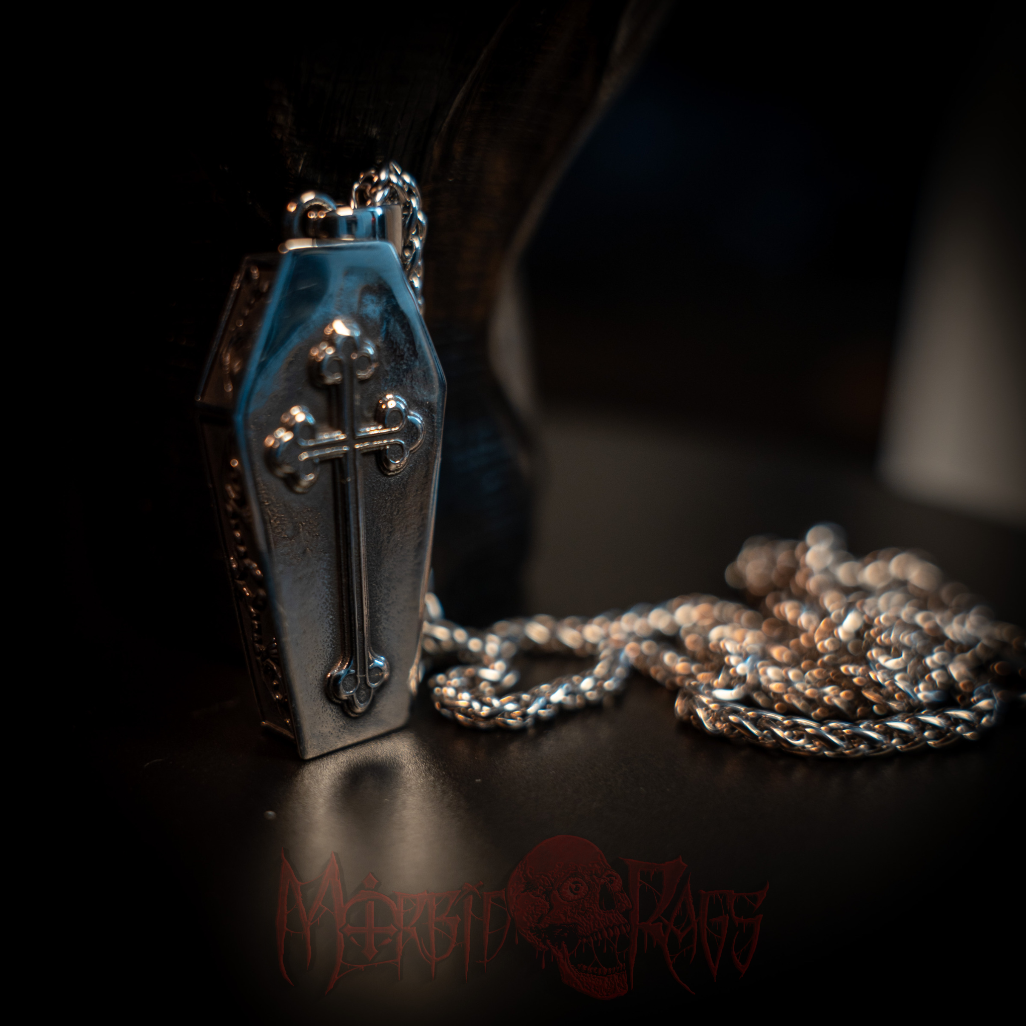 Xerxes Coffin Skeletons Necklace Back