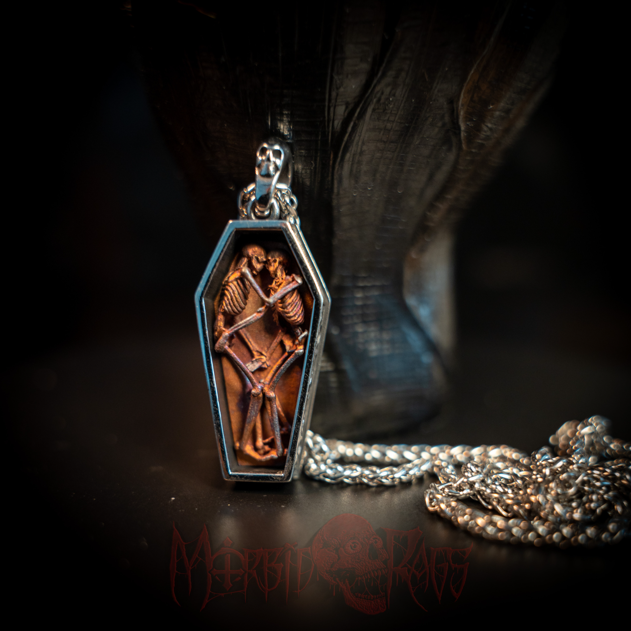 Xerxes Coffin Skeletons Necklace Macro