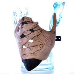 Speak No Evil - Men's Hands - One Size Fits All Handmade Genuine Leather Riding Mask