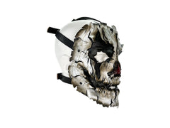 Genuine Leather Mask - Shattered Clown - Handmade Full Face Cover for Halloween, Performance or Cosplay Costume