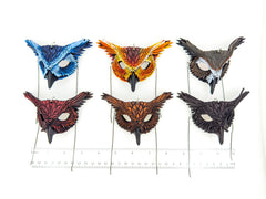 Wise Owl Leather Mini Mask – Handcrafted Charm for Rearview Mirrors, Handbags, Lanyards, Party Favors & More