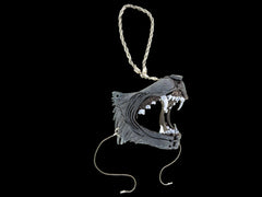 Lone Wolf Leather Mini Mask – Handcrafted Charm for Rearview Mirrors, Handbags, Lanyards, Party Favors & More