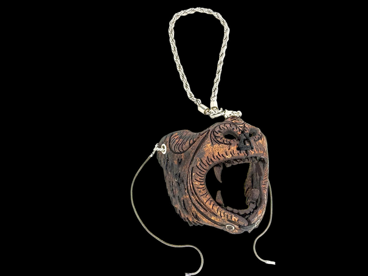 Chimp Leather Mini Mask – Handcrafted Charm for Rearview Mirrors, Handbags, Lanyards, Party Favors & More