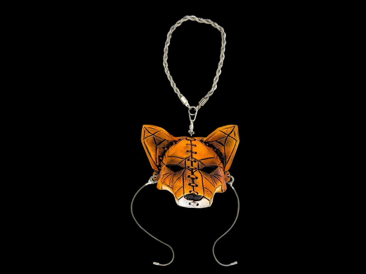Sly Fox Leather Mini Mask – Handcrafted Charm for Rearview Mirrors, Handbags, Lanyards, Party Favors & More