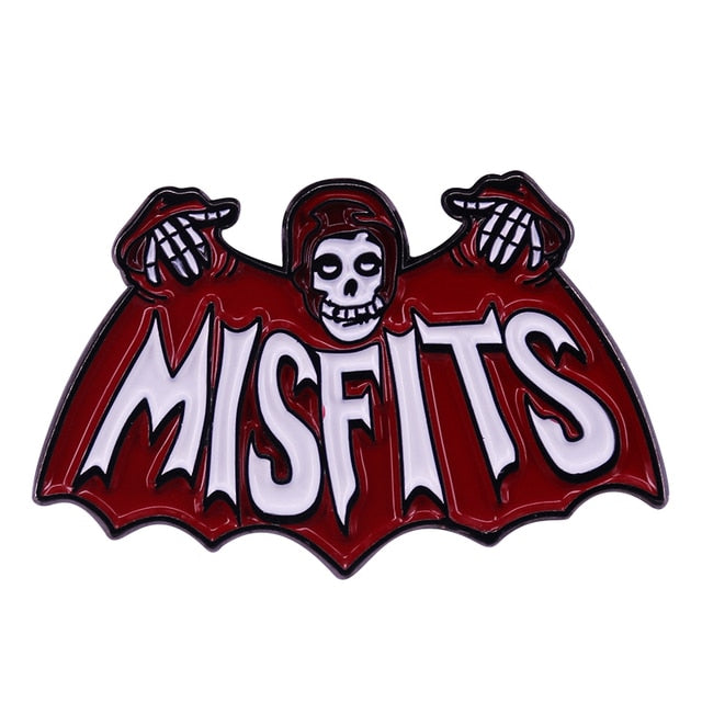 Misfits Red Bat Pin Front