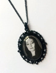 Morticia Addams Necklace Front